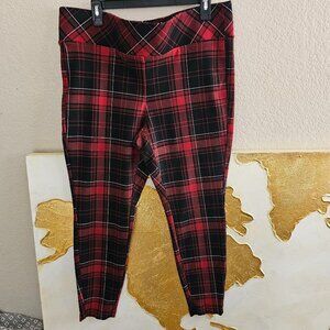 Torrid red and black plaid pant